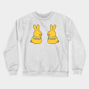 Yellow Bunny Rabbit Duo Crewneck Sweatshirt